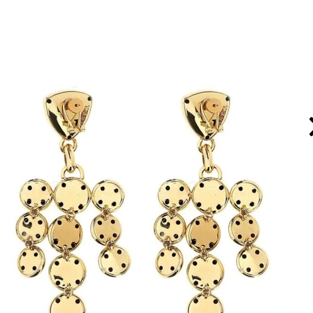 AREA Gold Crystal Chandelier Earrings - Picture 4 of 11